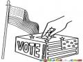 Votaciones En Estados Unidos Dibujo De Urna De Votacion En Usa Para Pintar Y Colorear Dia De Elecciones Entre Rmoney Obama