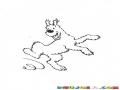 Dibujo De Perrito Jugueton Para Pintar Y Colorear Perro Saltando De Felicidad