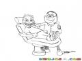 Dentista Infantil Dibujo De Dentista Con Un Nino Para Pintar Y Colorear