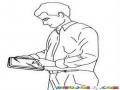 Hombre Con Ipad Dibujo De Un Hombre Con Una Tablet Para Pintar Y Colorear Hombreconipad