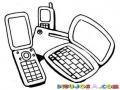 Dibujo De Gadgets Celulares Handheld Palm Y Mini Notepa Qwerty Para Pintar Y Colorear