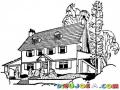 Casacanadiense Dibujo De Una Casa Tipo Canadiense De Tres Niveles Para Pintar Y Colorear