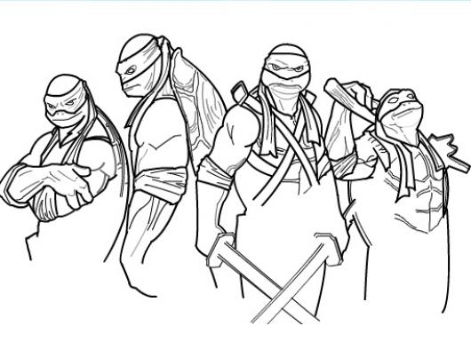 Dibujos De Las Tortugas Ninja Para Colorear Dibujoswiki Com