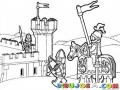 Dibujo De Un Castillo Y Soldados De Juguete Para Pintar Y Colorear