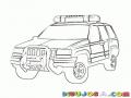 Camioneta Policia Dibujo De Una Cherokee De Policias Para Pintar Y Colorear Camionetapolicia