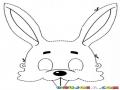Mascaradeconejo Dibujo De Una Mascara De Conejo Para Imprimir Pegar En Una Cartulina Recortar Y Colorear Mascaradeconejito