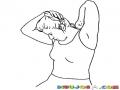 Picazon En La Espalda Dibujo De Mujer Rascandose La Espalda Para Pintar Y Colorear Alergia En La Espalda