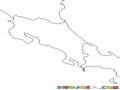 Mapa De Costa Rica Para Pintar Y Colorear Costarica