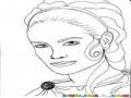 Cara De Princesa Dibujo Del Rostro De Una Mujer Bonita Para Colorear