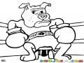 Perroboxer Dibujo De Perro Boxeador Para Pintar Y Colorear Perro Bulldog Con Guantes De Box