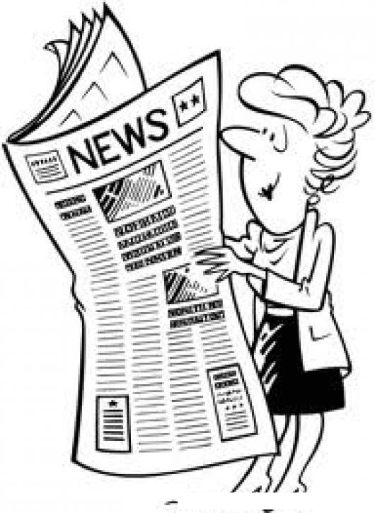 cartoon image newspaper