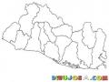 Mapa De El Salvador Pais De Mujeres Hermosas Y Hombres Esforzados Para Pintar Y Colorear