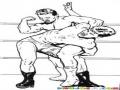 Dibujo De Luchadores En Un Ring Para Pintar Y Colorear Pelea De Lucha Libre Peso Mosca