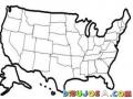 Mapa De Usa Para Colorear