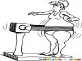 Maquina Para Bajar De Peso Dibujo De Una Mujer Gordita En Una Faja Electrica Aflojando La Grasa