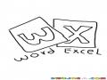 Word Y Excel Dibujo De Un Documento De Word Y Un Documento De Excel Para Pintar Y Colorear Wordyexcel