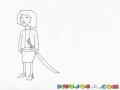 Dibujo De Mujer Con Espada Para Colorear
