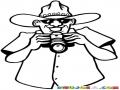 Dibujo De Turista Tomando Fotos Para Pintar Y Colorear Gringo Turista Con Camara
