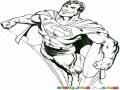 Dibujo De Superman Elevandose Para Pintar Y Colorear El Vuelo De Super Man