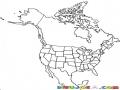 Mapa De Norteamerica Y Mexico Para Pintar Y Colorear alaska canada estadosunidos y mexico