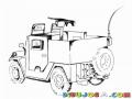 Dibujo De Jeep Militar Blindado Del Ejercito Para Pintar Y Colorear