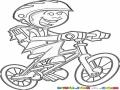 Dibujo De Nino Con Casco En Bicicleta Para Pintar Y Colorear
