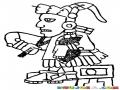Dibujo Azteca Maya Para Colorear