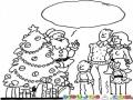 Santa Y Mi Familia Dibujo De Santaclos Hablando Con Una Familia En Navidad Para Colorear A 
