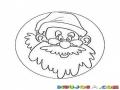 Moneda De Santaclaus Dibujo De Una Moneda De Santa Claus Para Pintar Y Colorear La Cara De Santa En Un Circulo