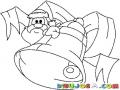 Dibujo De Santaclaus Atras De Una Campana De Navidad Para Colorear