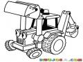 Dibujo De Un Caterpillar De Bob El Constructor Para Pintar Y Colorear Tractorcito Amarillo Con Mano De Mica