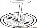 Monocicleta Dibujo De Una Bicicleta Con Una Rueda Que Usan Los Payasos En Los Circos Para Pintar Y Colorear Monocicle Unicleta