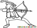 Colorear Robin Hood con arco y flecha