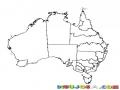 Mapa De Australia Para Pintar Y Colorear
