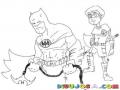 Batman Y Robin Dibujo De Robin Con Batman Para Pintar Y Colorear