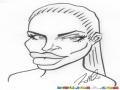 Dibujo De Mujer Con Labios De Silicon Para Pintar Y Colorear