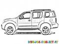 Nissan Path Finder 2011 para colorear