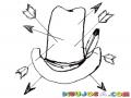 Sombrero Felchado Dibujo De Sombrero Atravezado Por 4 Flechas Para Pintar Y Colorear