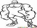Dibujo De Peleador Con Musculos Grandes Para Pintar Y Colorear Luchador Grecoromano Musculoso