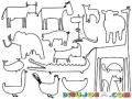 Colorear Animalitos Dibujo De Figuras De Animales Para Pintar Varios Animalitos