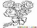 Dibujo De 4 Rosas Rojas Para Pintar Y Colorear