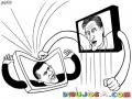 Obama Y Romney Peleando En Television Para Colorear