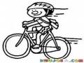 Patojito En Bicicleta Para Pintar Y Colorear Nino En Cicle