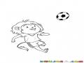 Dibujo De Leoncito Futbolista Para Pintar Y Colorear Leon Jugando Futbol