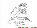 Superman Obeso Para Colorear