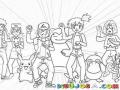 Dibujo De Pokemon Bailando Gangnam Style Para Colorear