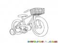 Bicicleta Con Llantitas Para Pintar Y Colorear Bicicleta De Nena Con Rueditas