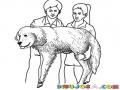 Pareja De Veterinarios Cargando A Un Perro Para Pintar Y Colorear A Un Veterinario Con Su Asitente
