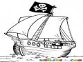 Dibujo De Barco Pirata Para Colorear