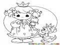 Princesita Dibujo De Una Princesa De Precious Moments Para Pintar Y Colorear Prinsesita Con Perrito